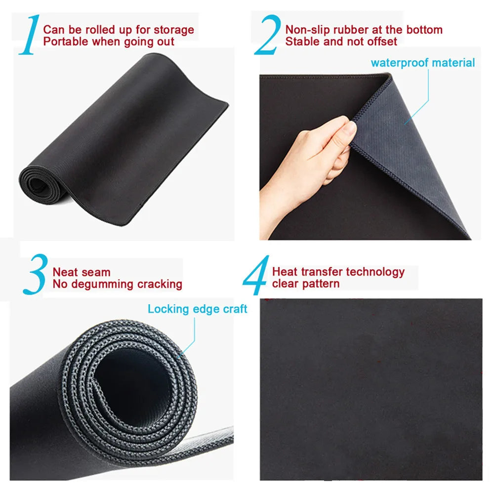 RGB Gaming Desk Mat – MSI Edition, LED Backlit, Anti-Slip