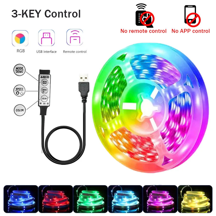 Smart RGB LED Strip – App Control, 5m-30m, WiFi & Bluetooth