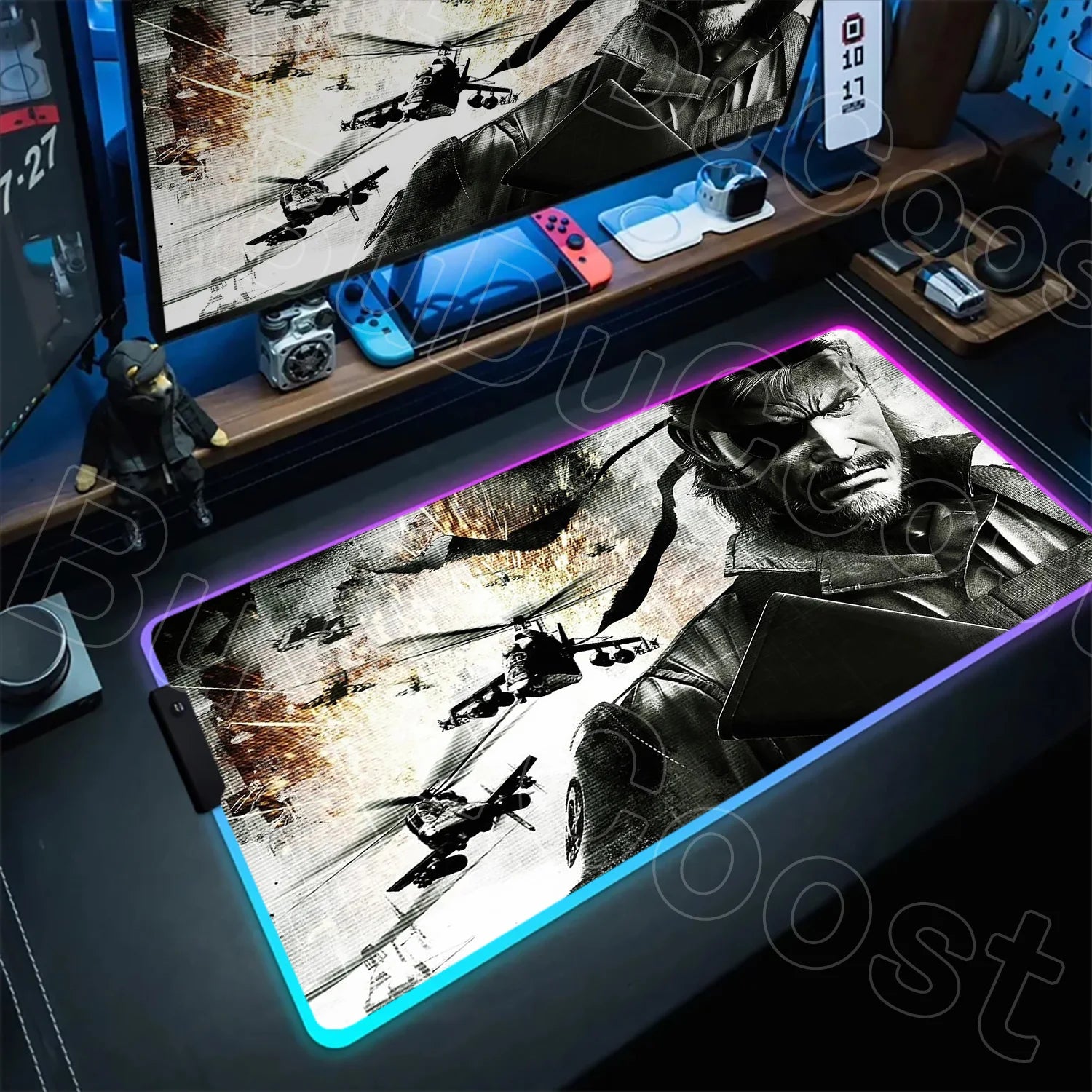 RGB Gaming Desk Mat – Metal Gear Solid Edition, 120×60cm