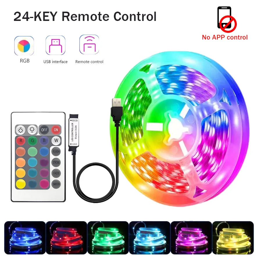 Smart RGB LED Strip – App Control, 5m-30m, WiFi & Bluetooth