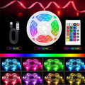 USB RGB LED Strip – 24-Key Remote, 5V Indoor Ambient Light