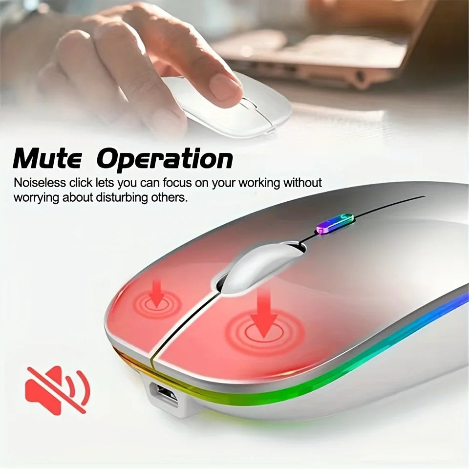 Rechargeable RGB Wireless Mouse, 2.4GHz, 1600 DPI