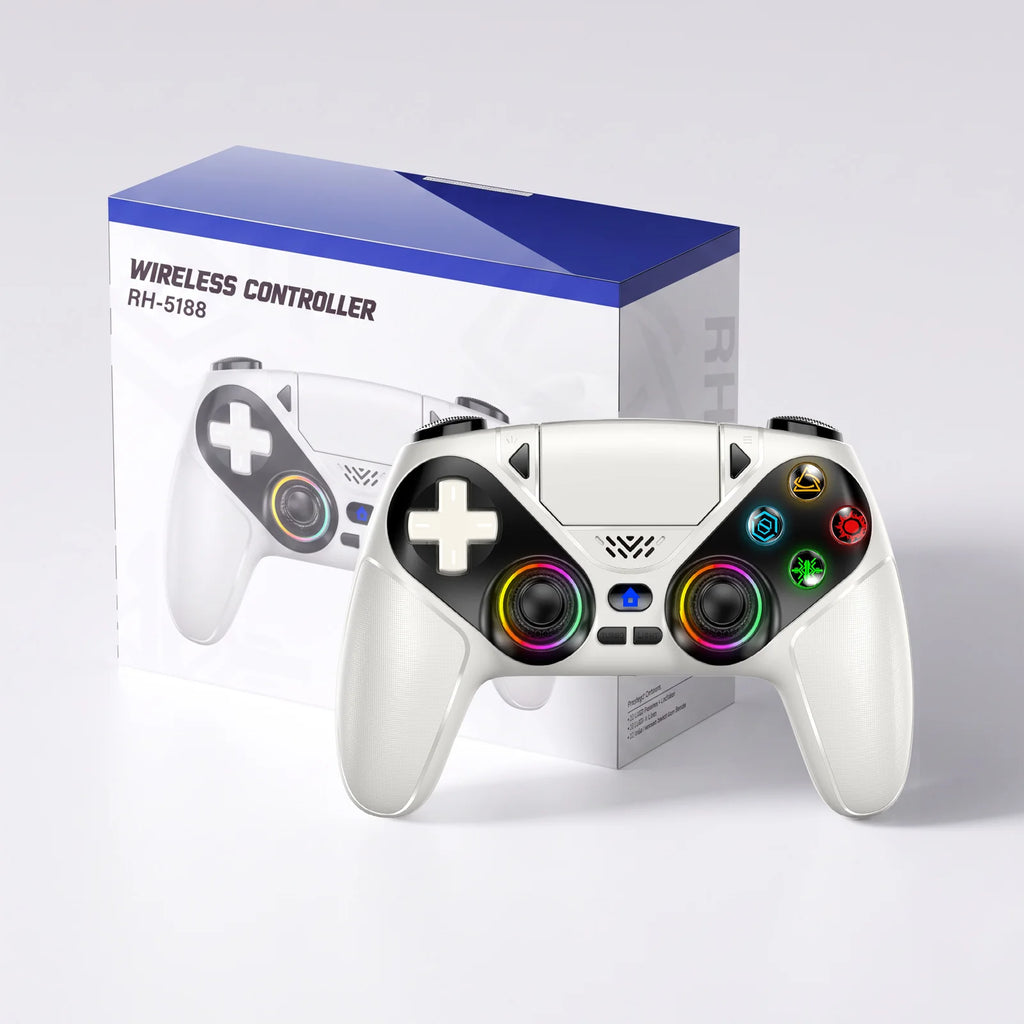 RGB Wireless Controller for PS5, PS5 Pro, PS5 Slim & PC