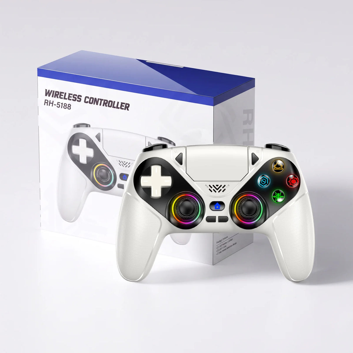RGB Wireless Controller for PS5, PS5 Pro, PS5 Slim & PC
