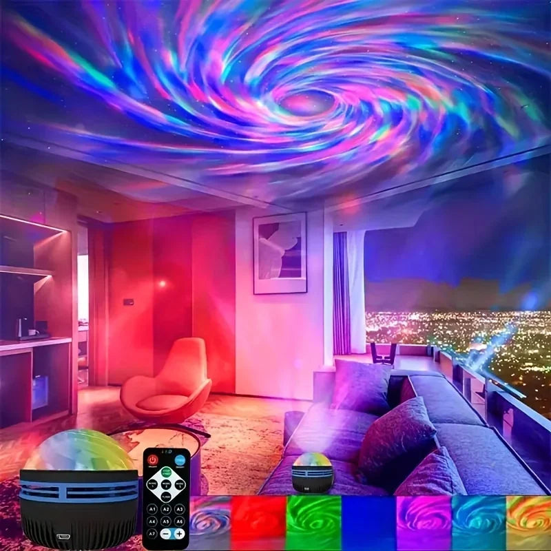 Northern Lights Star Projector – Remote Control, Auto Rotate