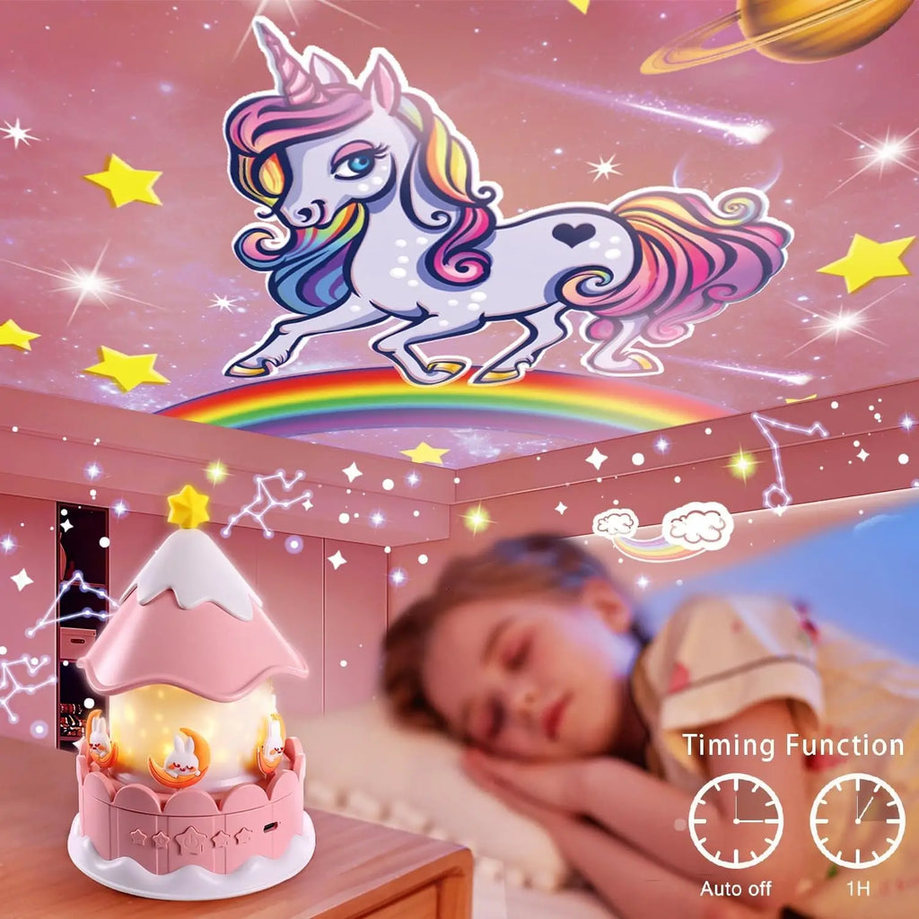 Galaxy Star Projector – 21-in-1 Scenes, 360° Rotate, Timer