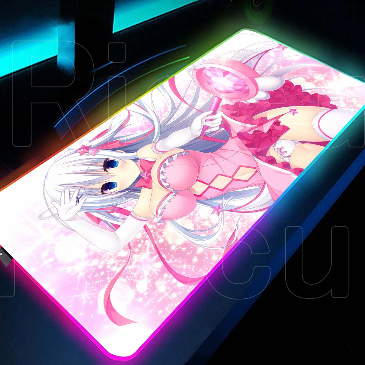 RGB love game Mouse Pad Desk Mat HD LED Large XXL MousePads Accessories RGB Mousepad Gamer PC Keyboard Desk Mat desk accessories