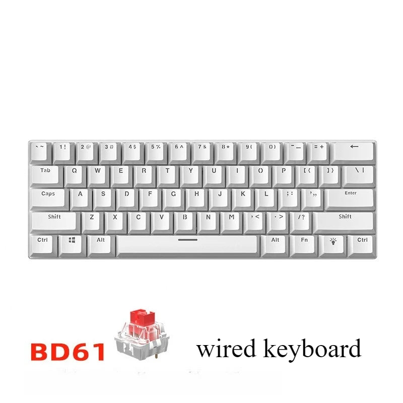 60% Mechanical Gaming Keyboard – RGB Backlit, Compact 61-Key