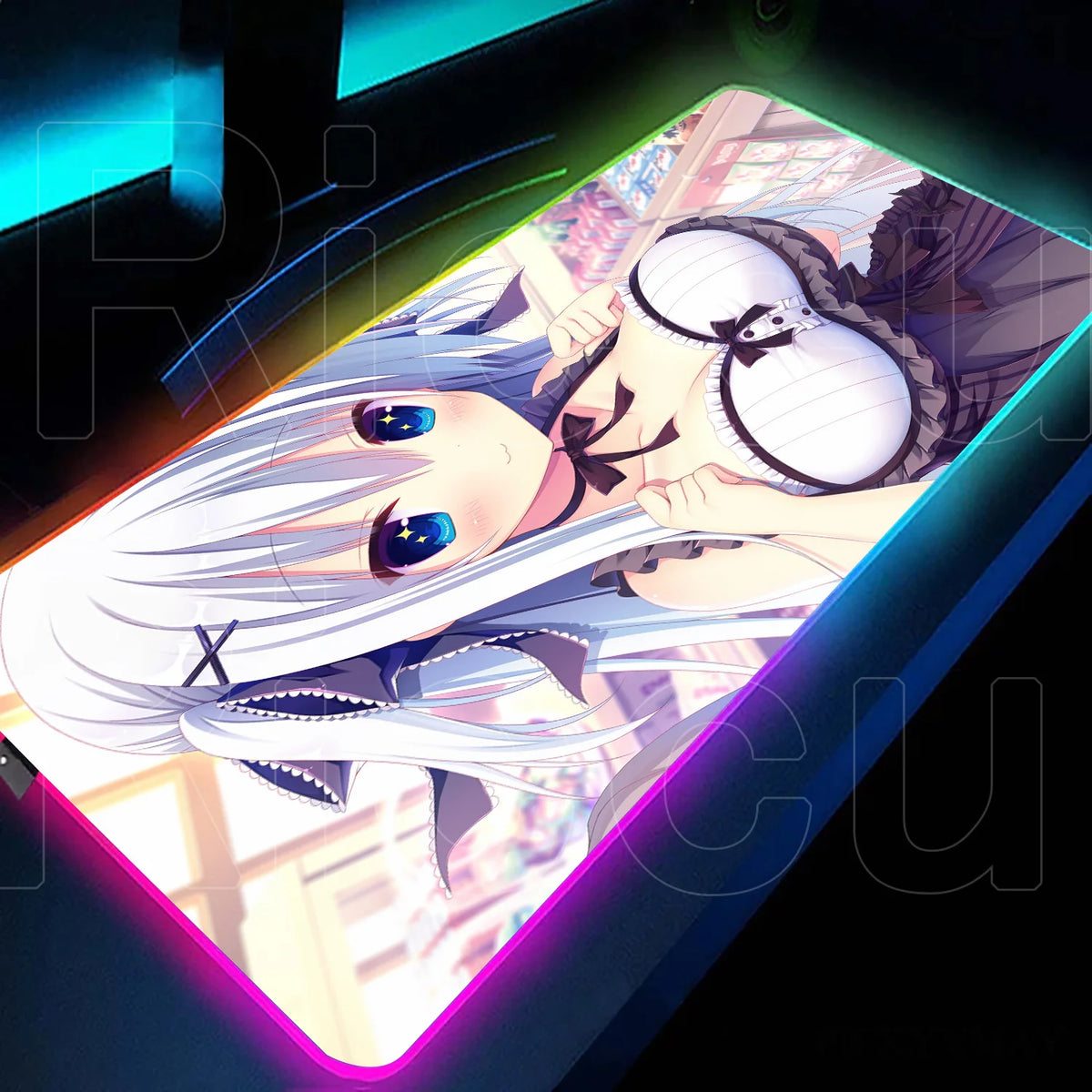 RGB love game Mouse Pad Desk Mat HD LED Large XXL MousePads Accessories RGB Mousepad Gamer PC Keyboard Desk Mat desk accessories