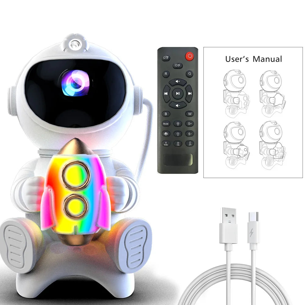 Astronaut Galaxy Projector – Bluetooth Speaker, Night Light