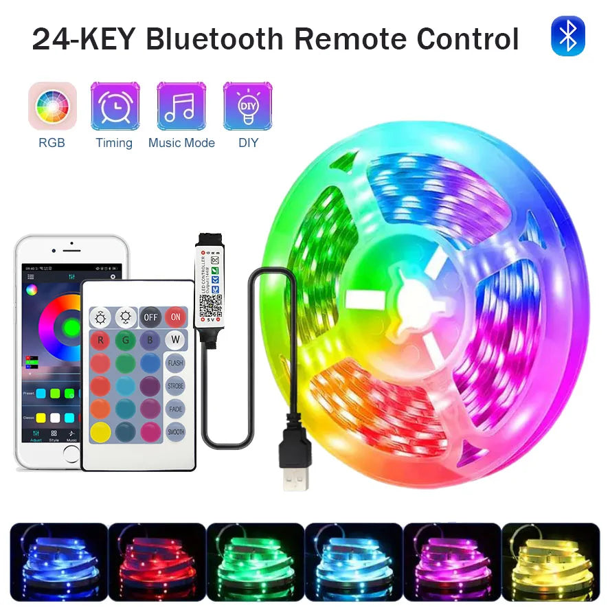Smart RGB LED Strip – App Control, 5m-30m, WiFi & Bluetooth