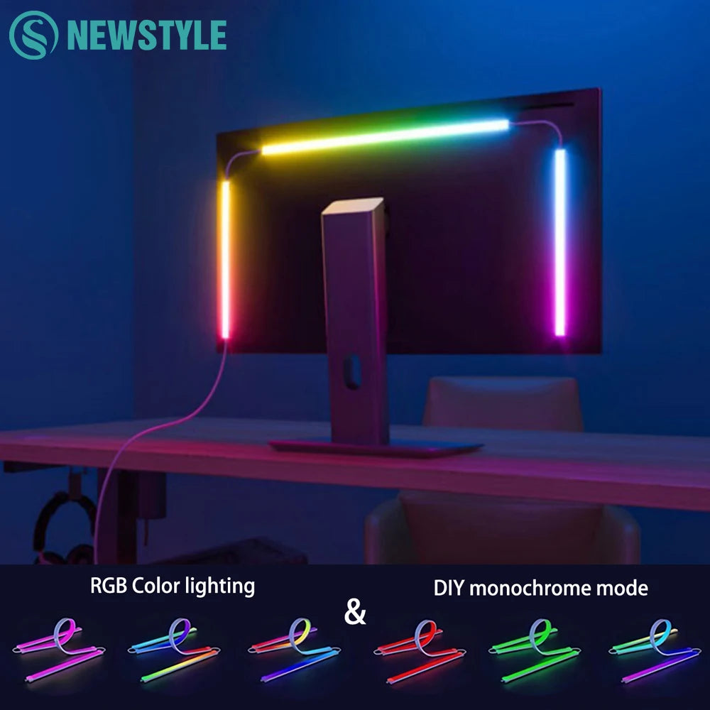 Monitor Ambient RGB Light Strip – Screen Sync, Gaming Room Decor