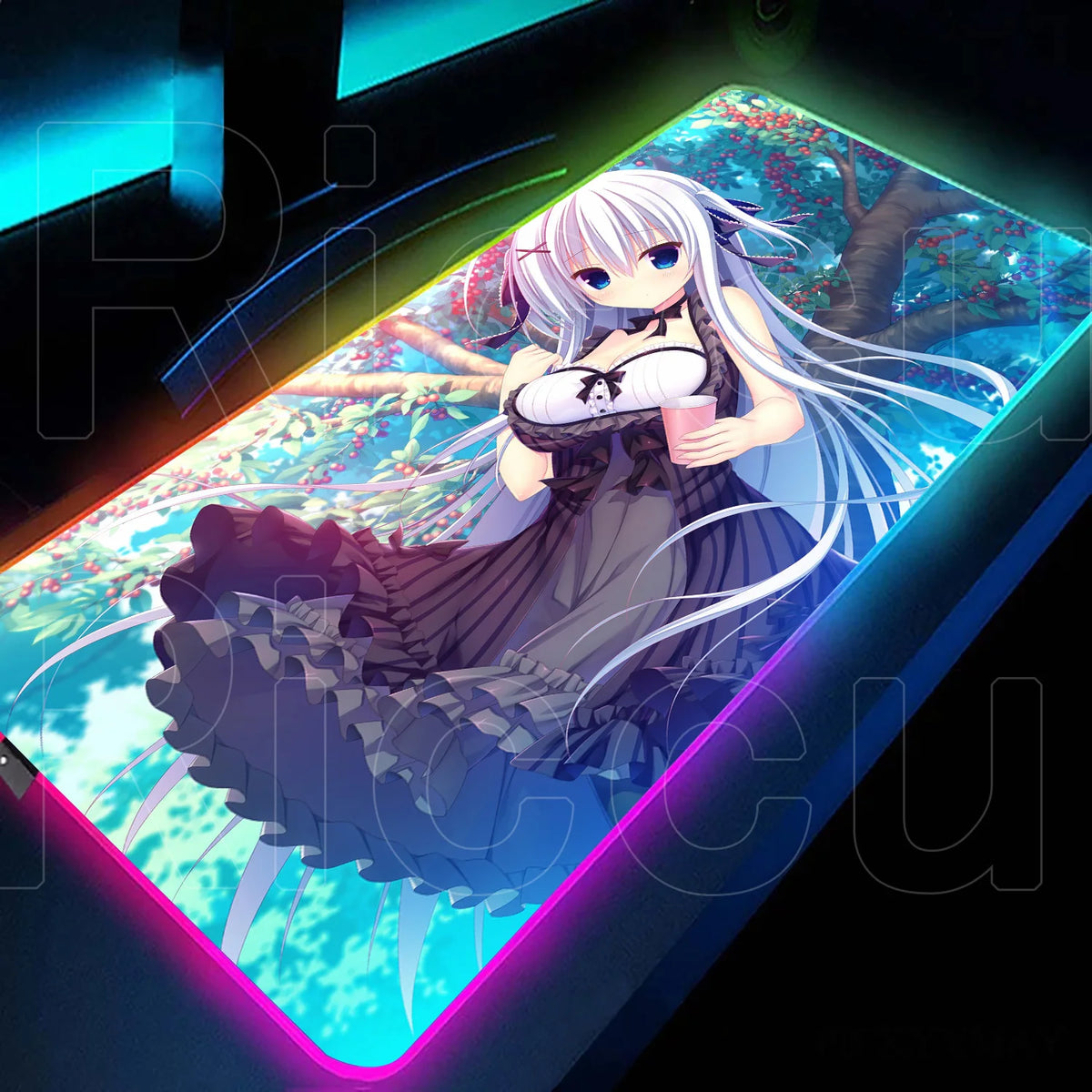 RGB love game Mouse Pad Desk Mat HD LED Large XXL MousePads Accessories RGB Mousepad Gamer PC Keyboard Desk Mat desk accessories