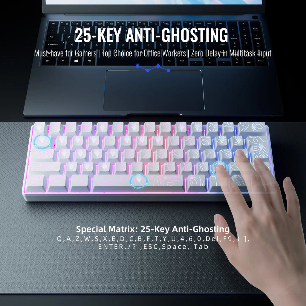 60% RGB Compact Gaming Keyboard, 61-Key Wired