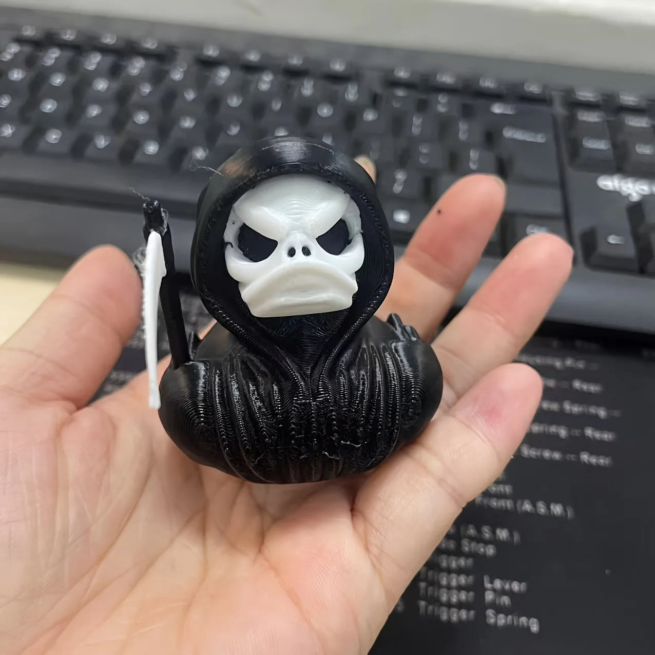 Grim Reaper Duck A 3D Printed Scary Death Duck Statue Suitable for Home Decoration Halloween Decoration for Haunted House Party