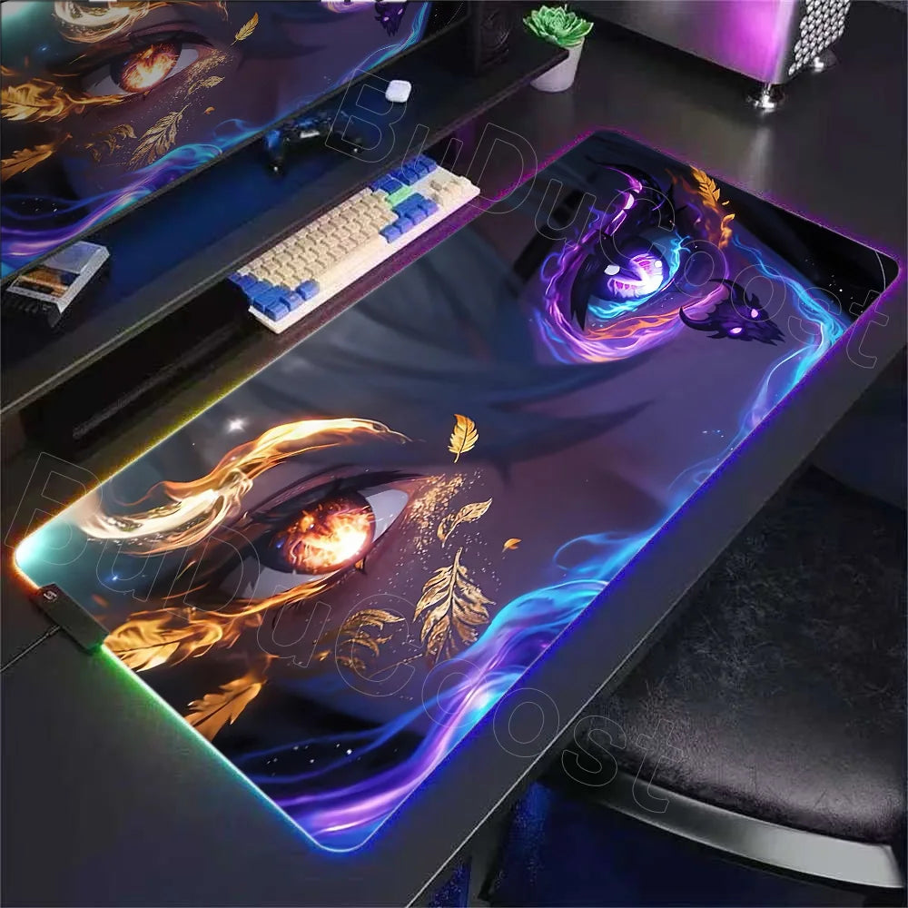RGB Desk Mat Beautiful Shorekeeper Chisa Anime Large Mouse Pad XXL Wuthering Waves Gaming with Keyboard Area for Office PC Setup