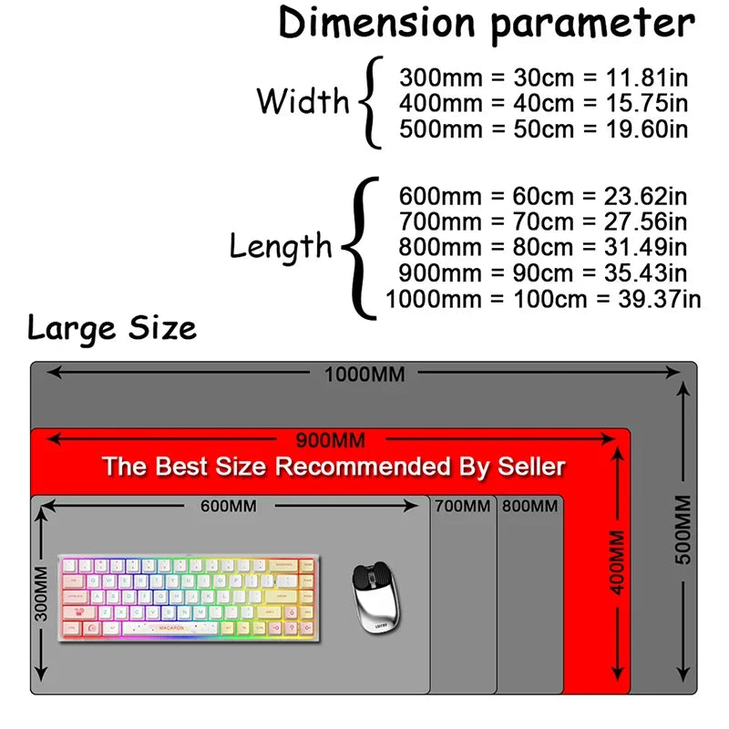 Sakura Landscape Gaming Desk Mat, Extended Non-Slip Mouse Pad