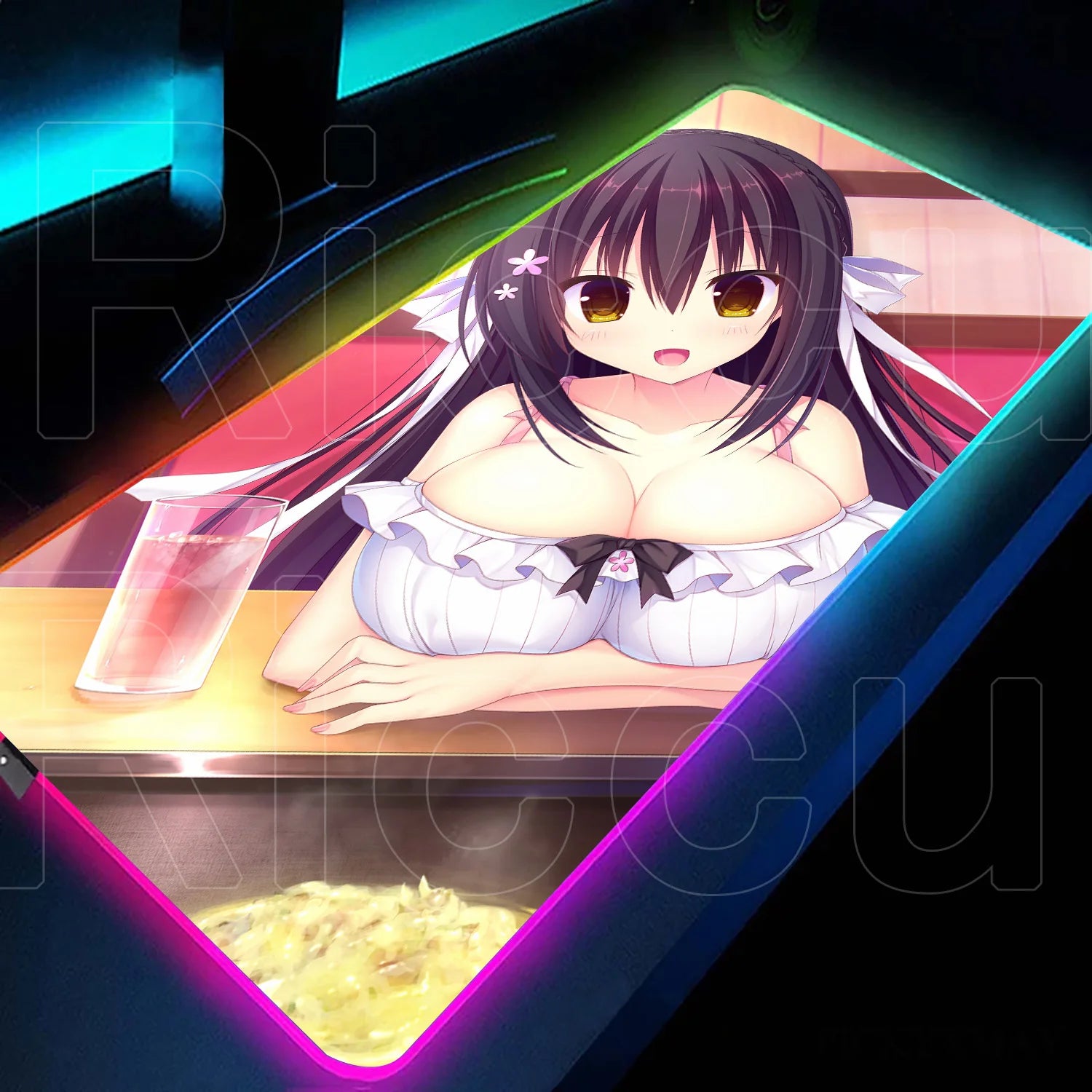 RGB love game Mouse Pad Desk Mat HD LED Large XXL MousePads Accessories RGB Mousepad Gamer PC Keyboard Desk Mat desk accessories