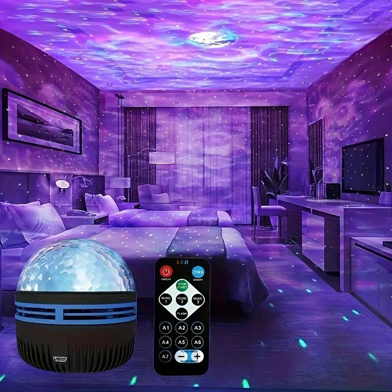 Northern Lights Star Projector – Remote Control, Auto Rotate