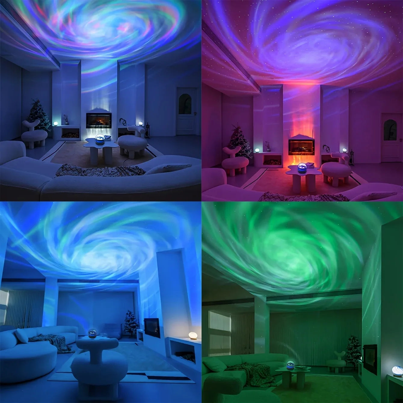Northern Lights Star Projector – Remote Control, Auto Rotate