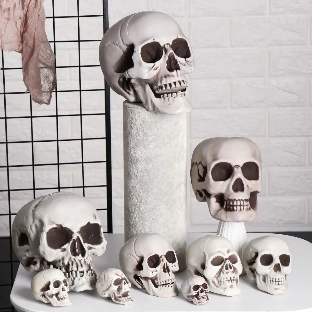 All Size Terrible Human Skeleton Skull Head Halloween Props Skeleton for Bars/Coffee Bars/Haunted Houses/Halloween Party Decor