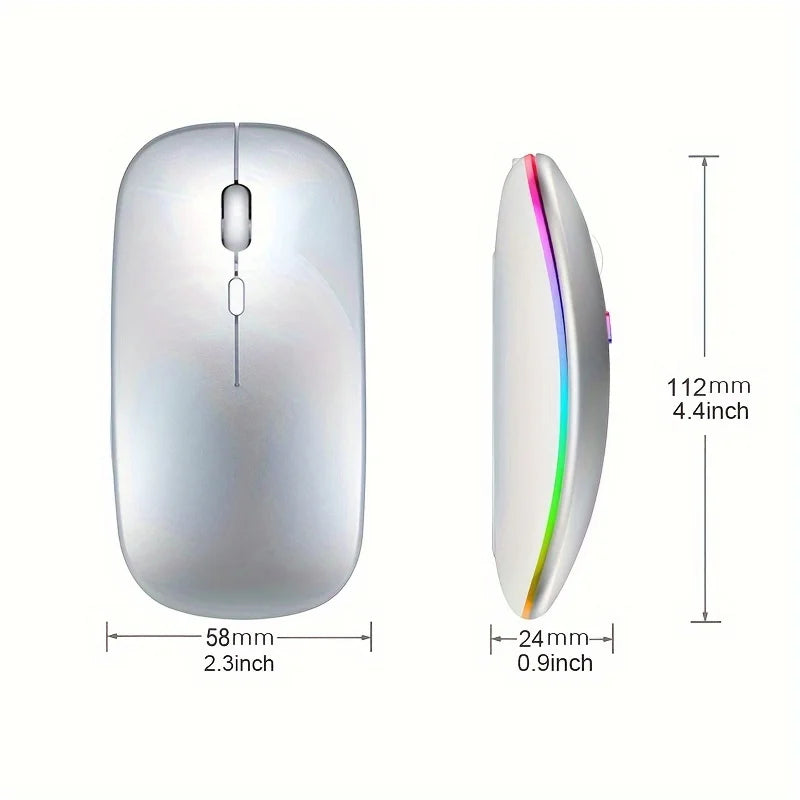 Rechargeable RGB Wireless Mouse, 2.4GHz, 1600 DPI