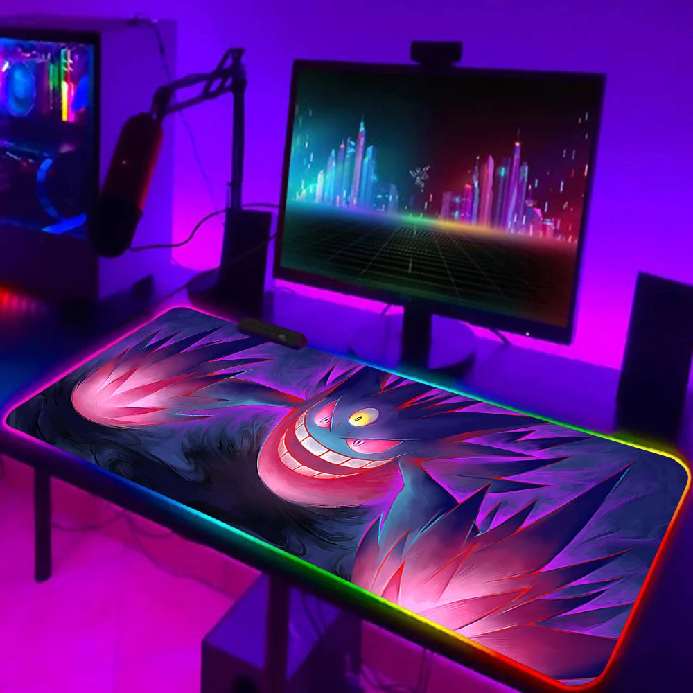 RGB Anime Gaming Mouse Pad – Gengar Edition, LED Backlit