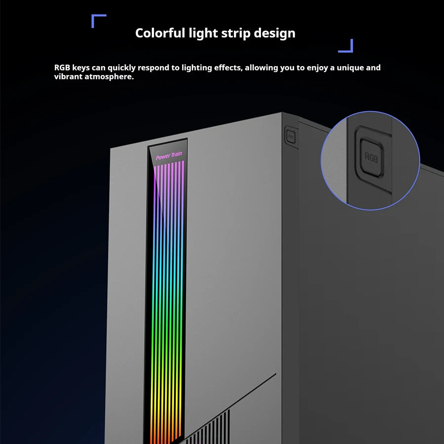 Power Train ES500 RGB PC Case, ATX / Micro-ATX / Mini-ITX