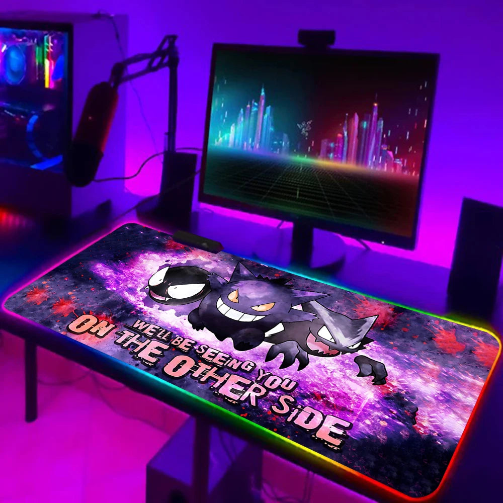 RGB Anime Gaming Mouse Pad – Gengar Edition, LED Backlit