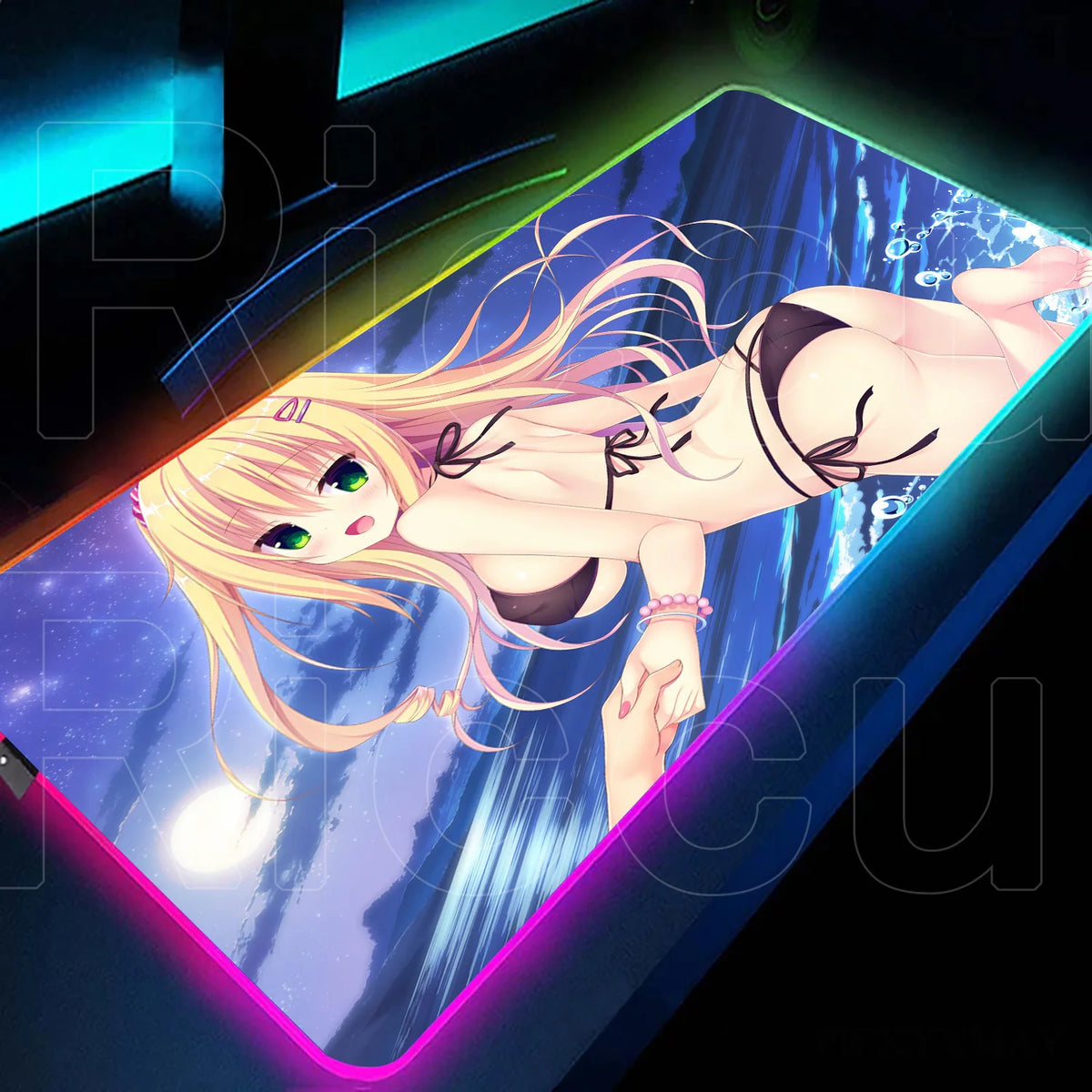 RGB love game Mouse Pad Desk Mat HD LED Large XXL MousePads Accessories RGB Mousepad Gamer PC Keyboard Desk Mat desk accessories