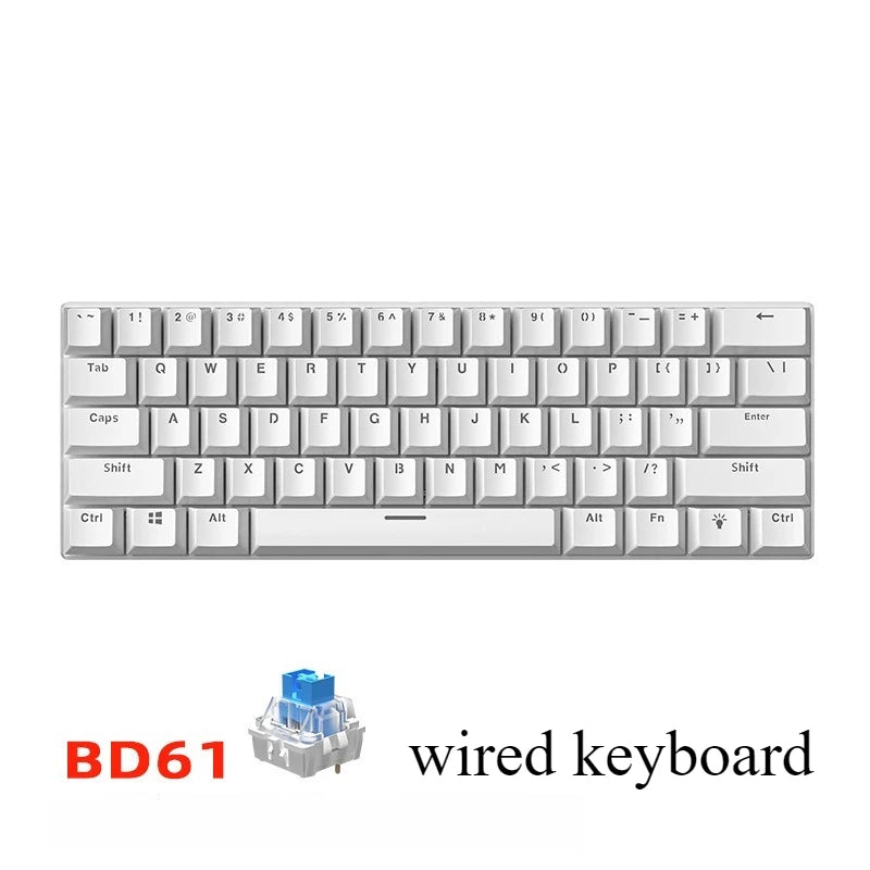 60% Mechanical Gaming Keyboard – RGB Backlit, Compact 61-Key