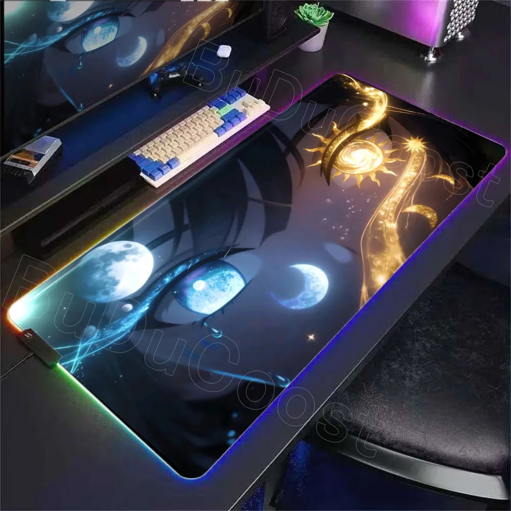 RGB Desk Mat Beautiful Shorekeeper Chisa Anime Large Mouse Pad XXL Wuthering Waves Gaming with Keyboard Area for Office PC Setup