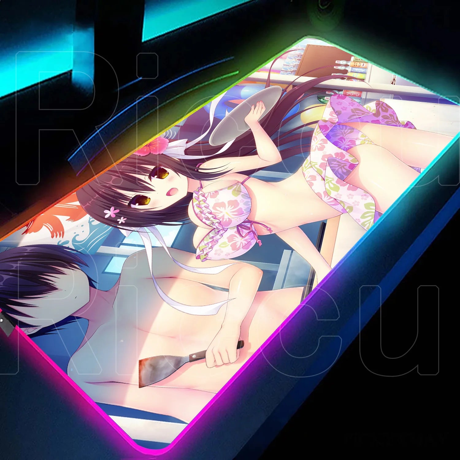 RGB love game Mouse Pad Desk Mat HD LED Large XXL MousePads Accessories RGB Mousepad Gamer PC Keyboard Desk Mat desk accessories