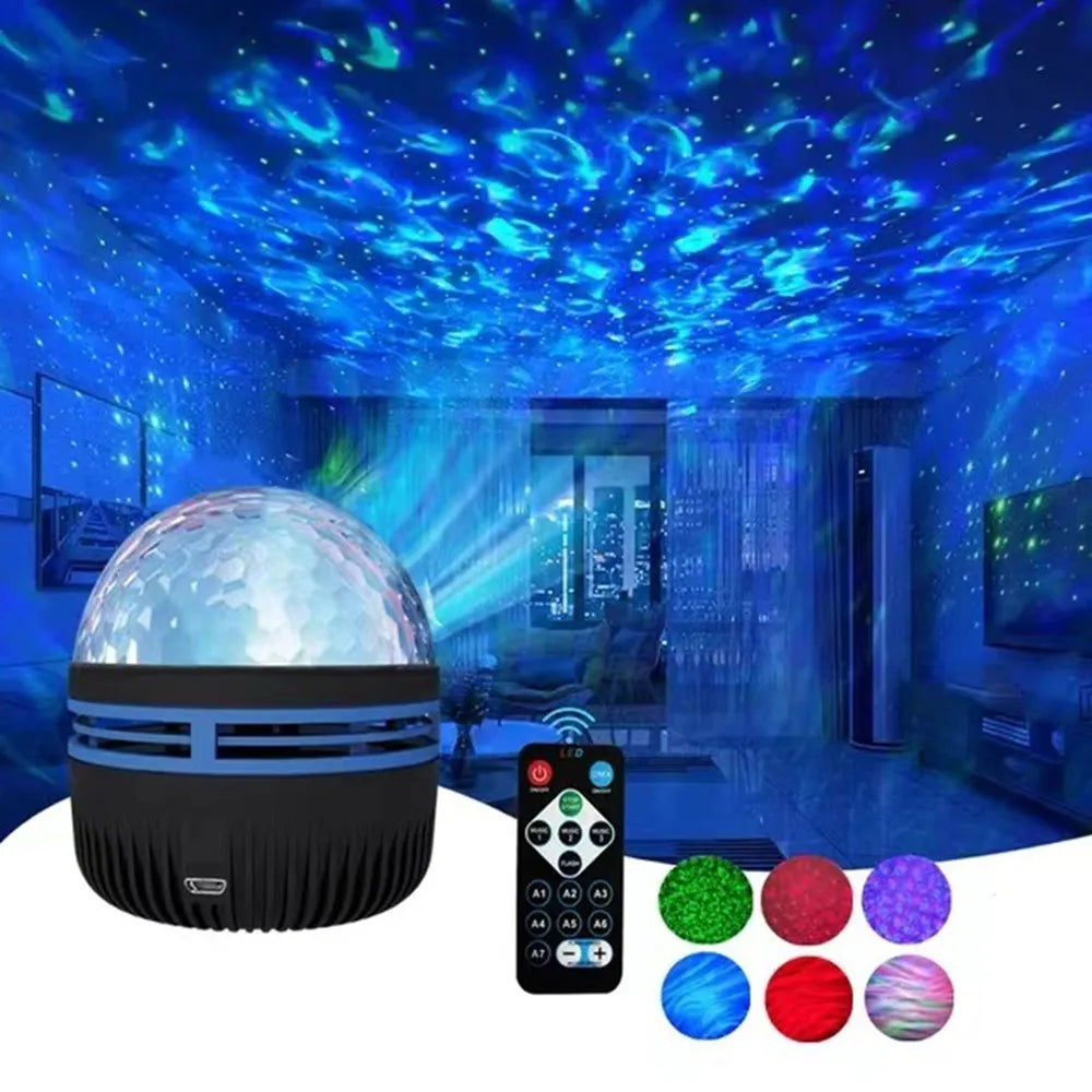 Northern Lights Star Projector – Remote Control, Auto Rotate