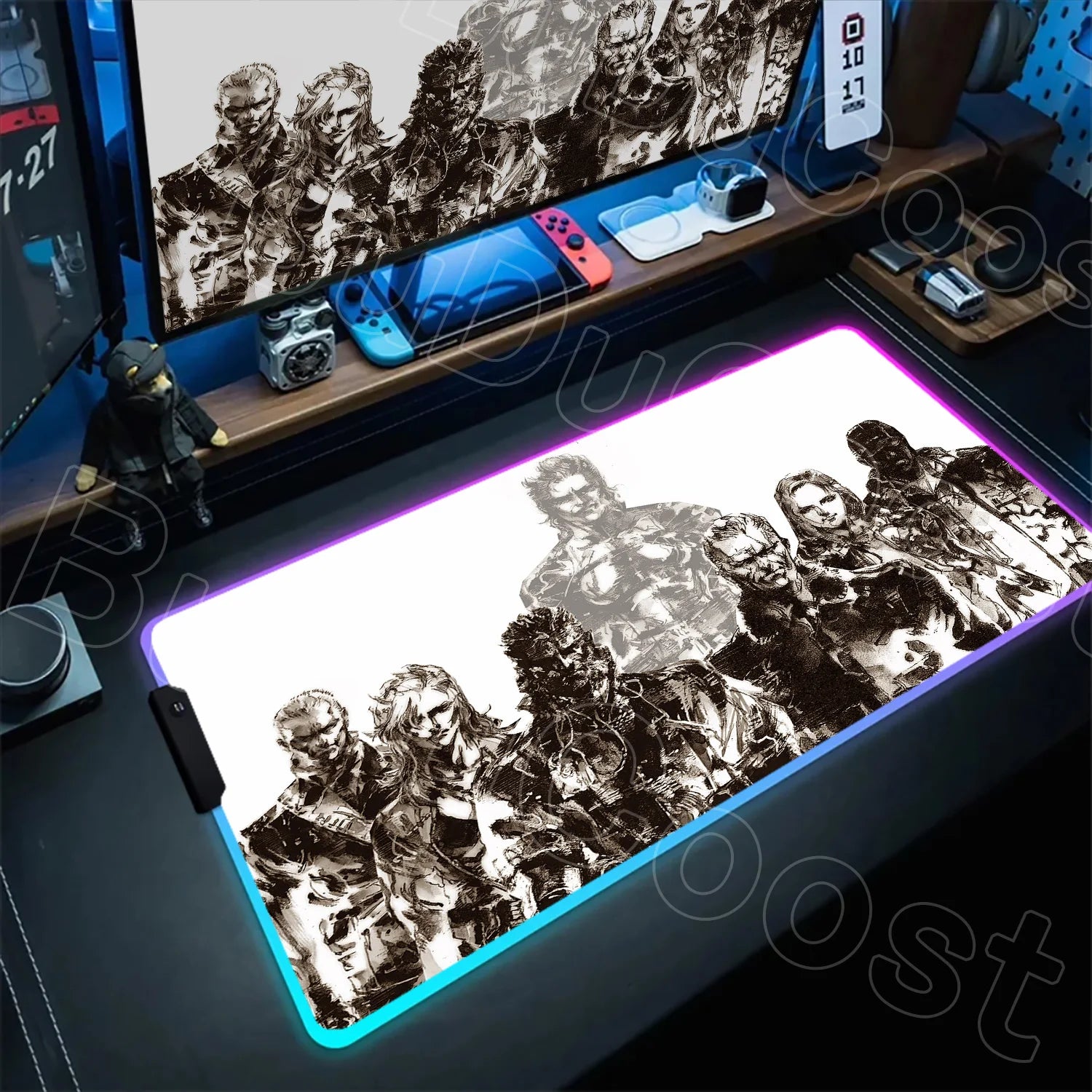 RGB Gaming Desk Mat – Metal Gear Solid Edition, 120×60cm