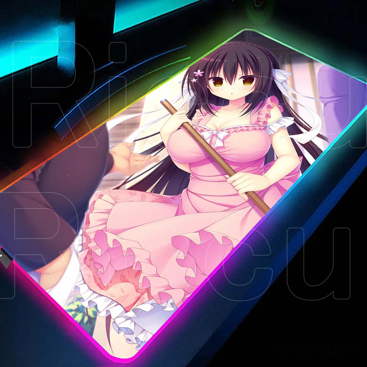RGB love game Mouse Pad Desk Mat HD LED Large XXL MousePads Accessories RGB Mousepad Gamer PC Keyboard Desk Mat desk accessories