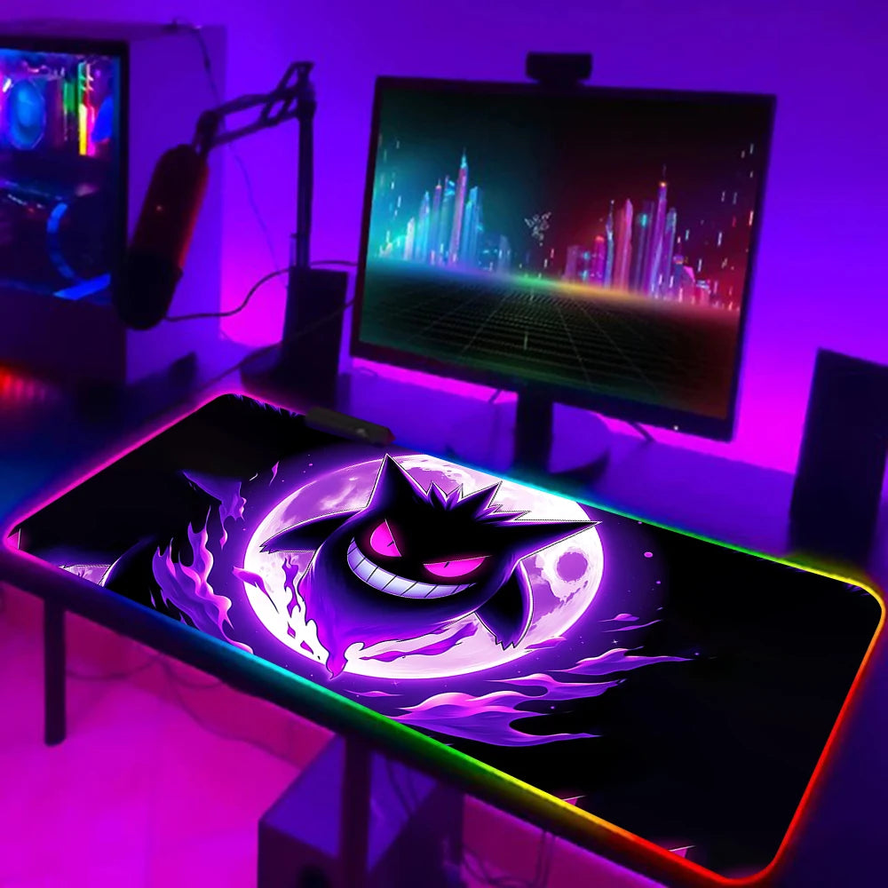 RGB Anime Gaming Mouse Pad – Gengar Edition, LED Backlit