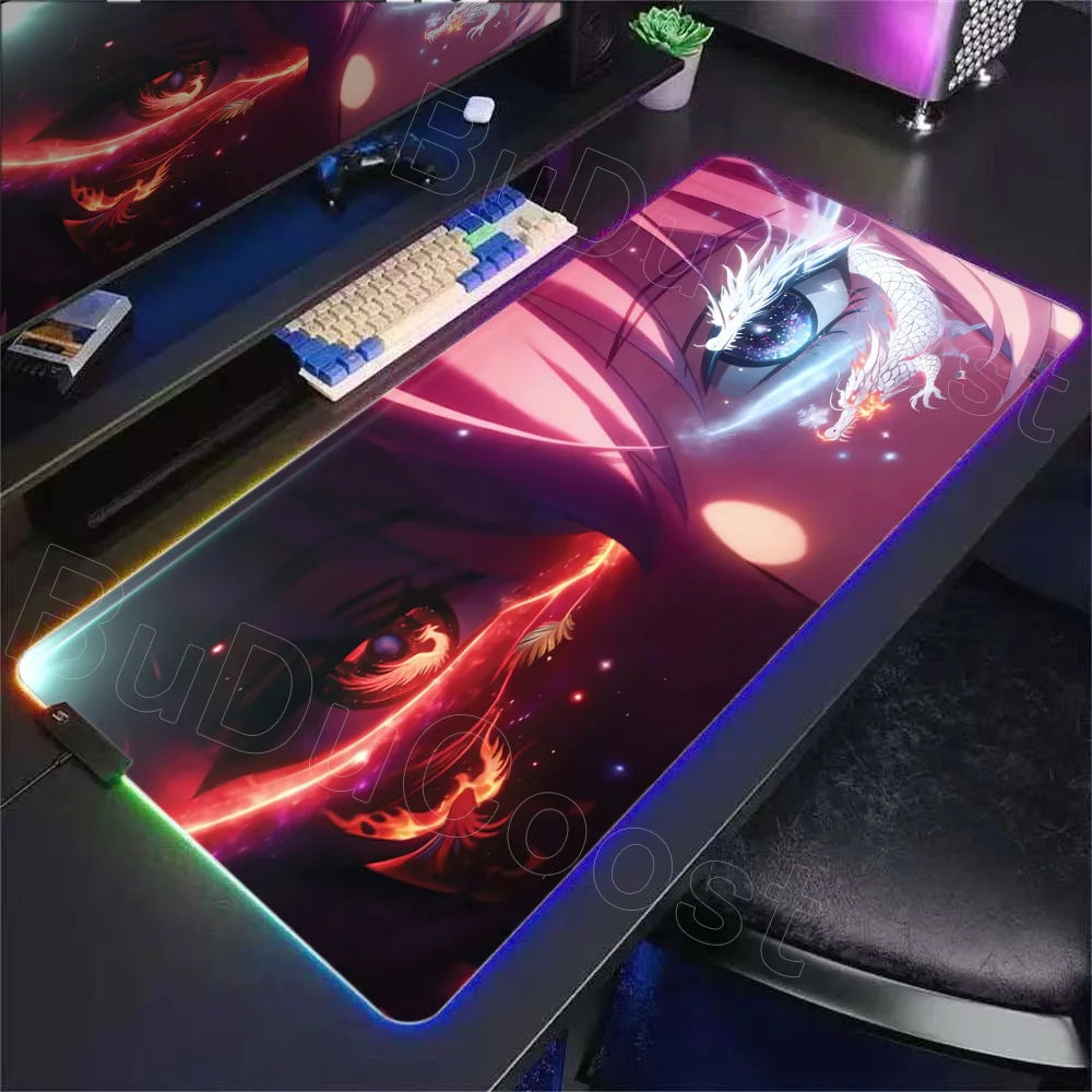 RGB Desk Mat Beautiful Shorekeeper Chisa Anime Large Mouse Pad XXL Wuthering Waves Gaming with Keyboard Area for Office PC Setup