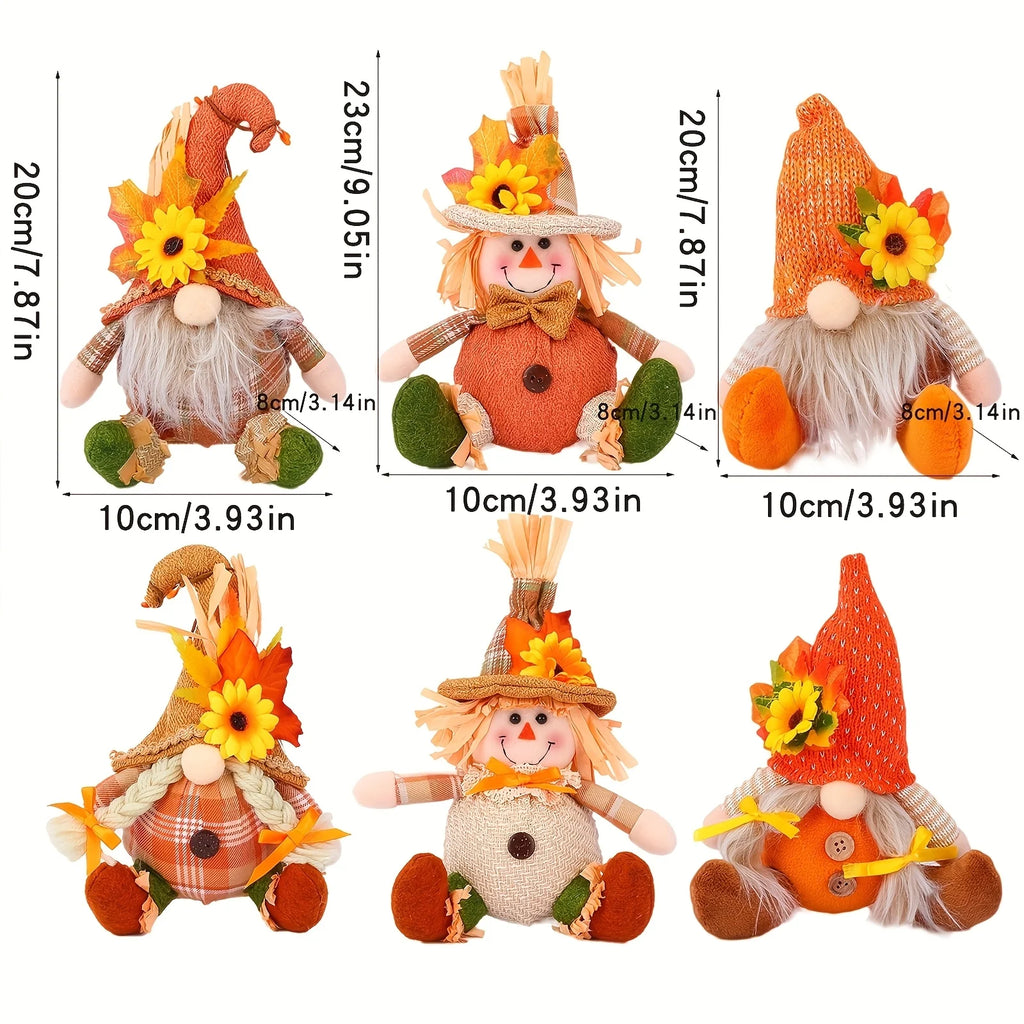 1pc Rustic Autumn Harvest Scarecrow Decor, Plaid & Sunflower Accents for Christmas, Farmhouse Wall Decor, Party Props