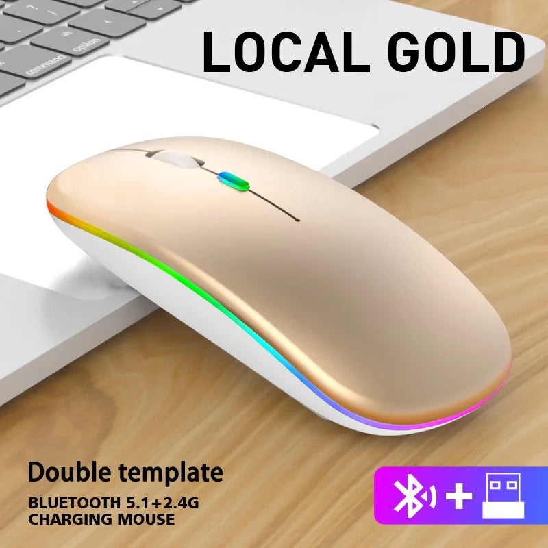 Rechargeable RGB Wireless Mouse, 2.4GHz, 1600 DPI