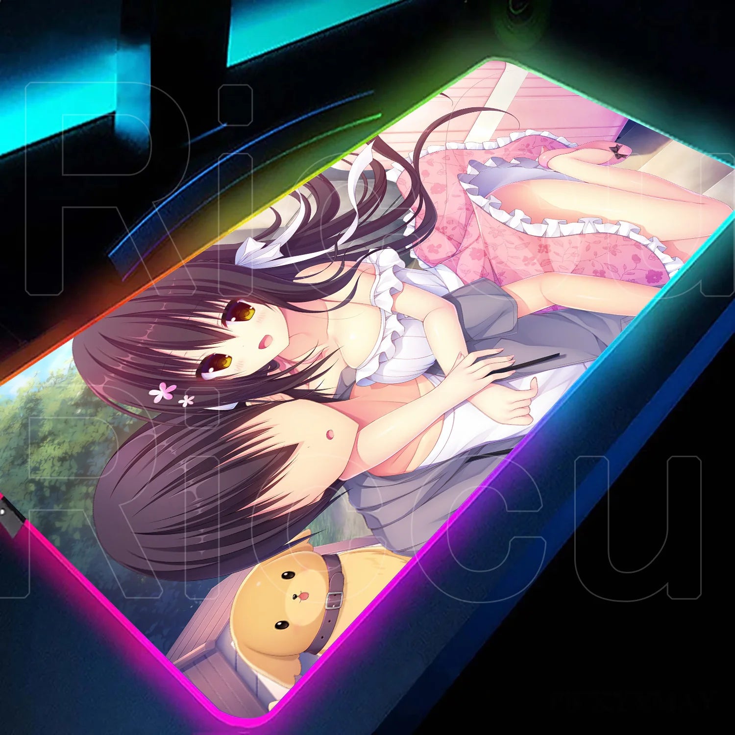RGB love game Mouse Pad Desk Mat HD LED Large XXL MousePads Accessories RGB Mousepad Gamer PC Keyboard Desk Mat desk accessories