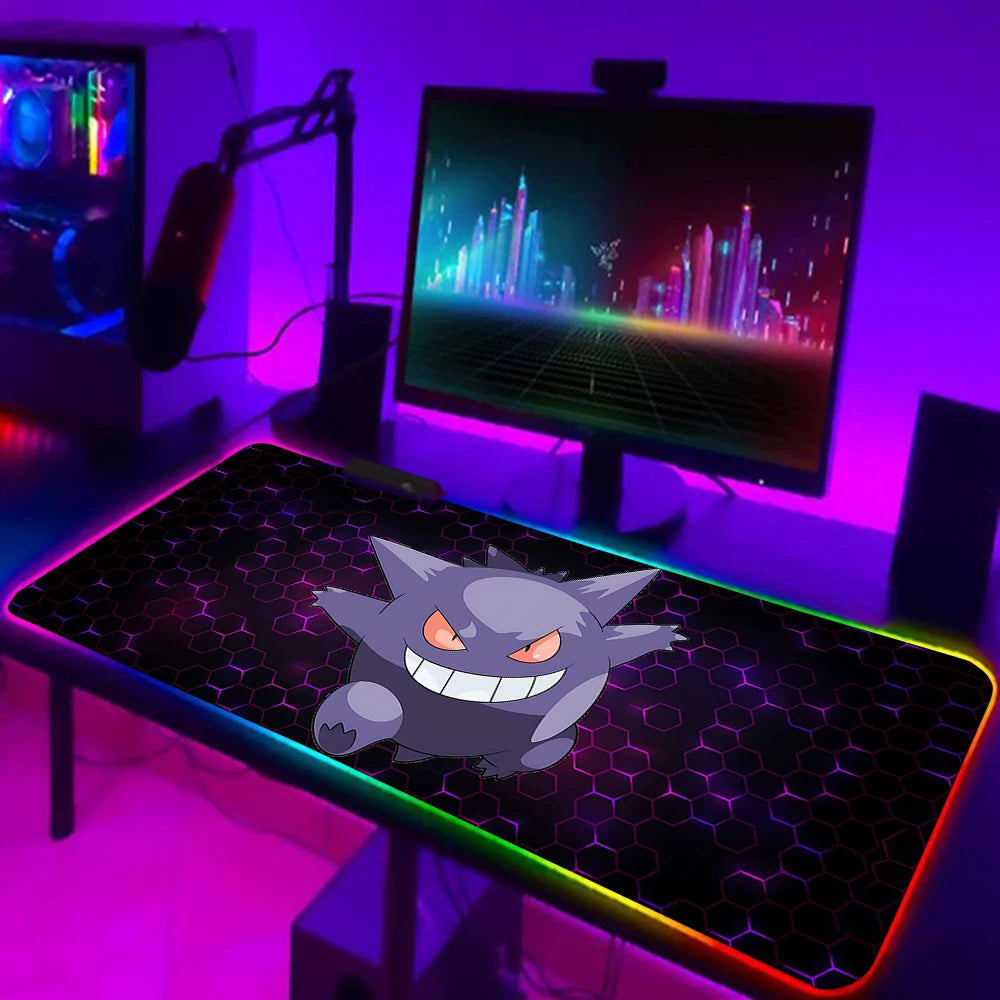 RGB Anime Gaming Mouse Pad – Gengar Edition, LED Backlit