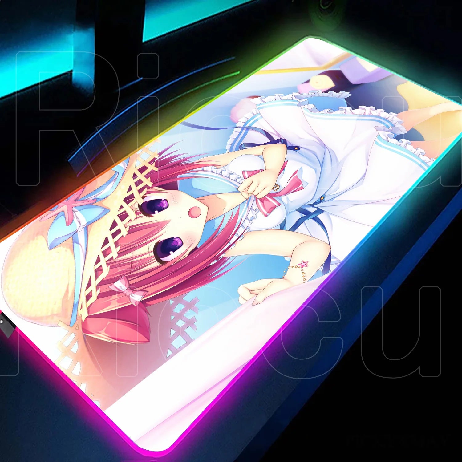 RGB love game Mouse Pad Desk Mat HD LED Large XXL MousePads Accessories RGB Mousepad Gamer PC Keyboard Desk Mat desk accessories