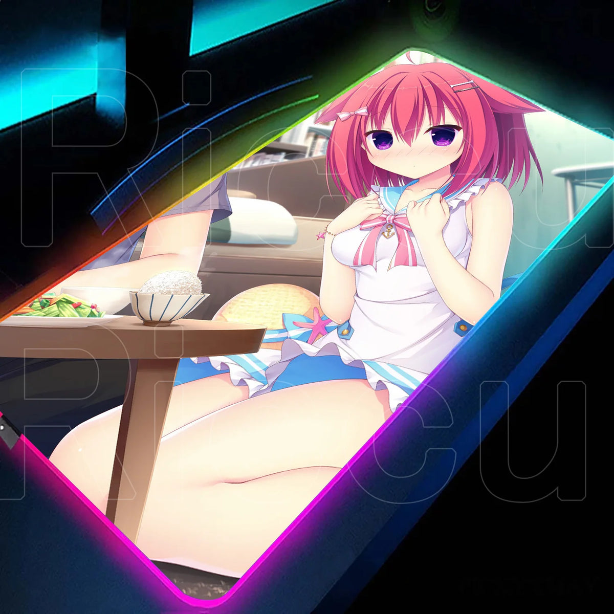 RGB love game Mouse Pad Desk Mat HD LED Large XXL MousePads Accessories RGB Mousepad Gamer PC Keyboard Desk Mat desk accessories