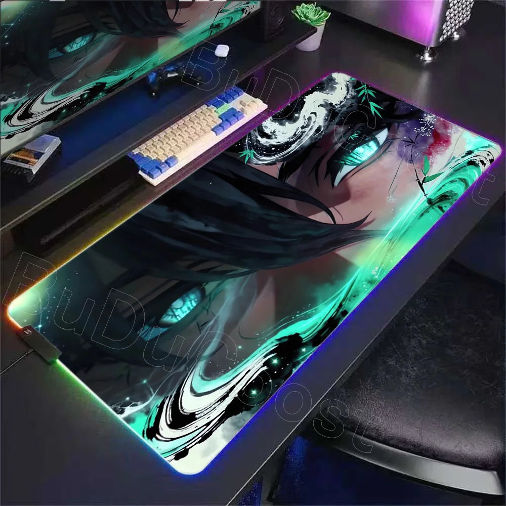 RGB Desk Mat Beautiful Shorekeeper Chisa Anime Large Mouse Pad XXL Wuthering Waves Gaming with Keyboard Area for Office PC Setup