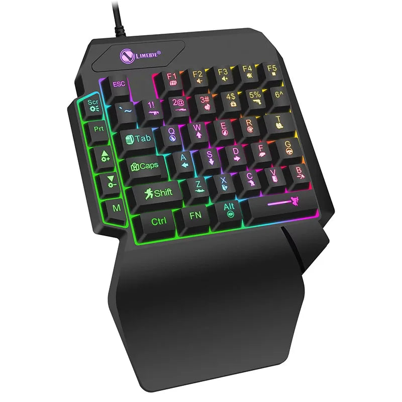 35-Key Single-Handed Mechanical Gaming Keyboard – RGB, USB Wired