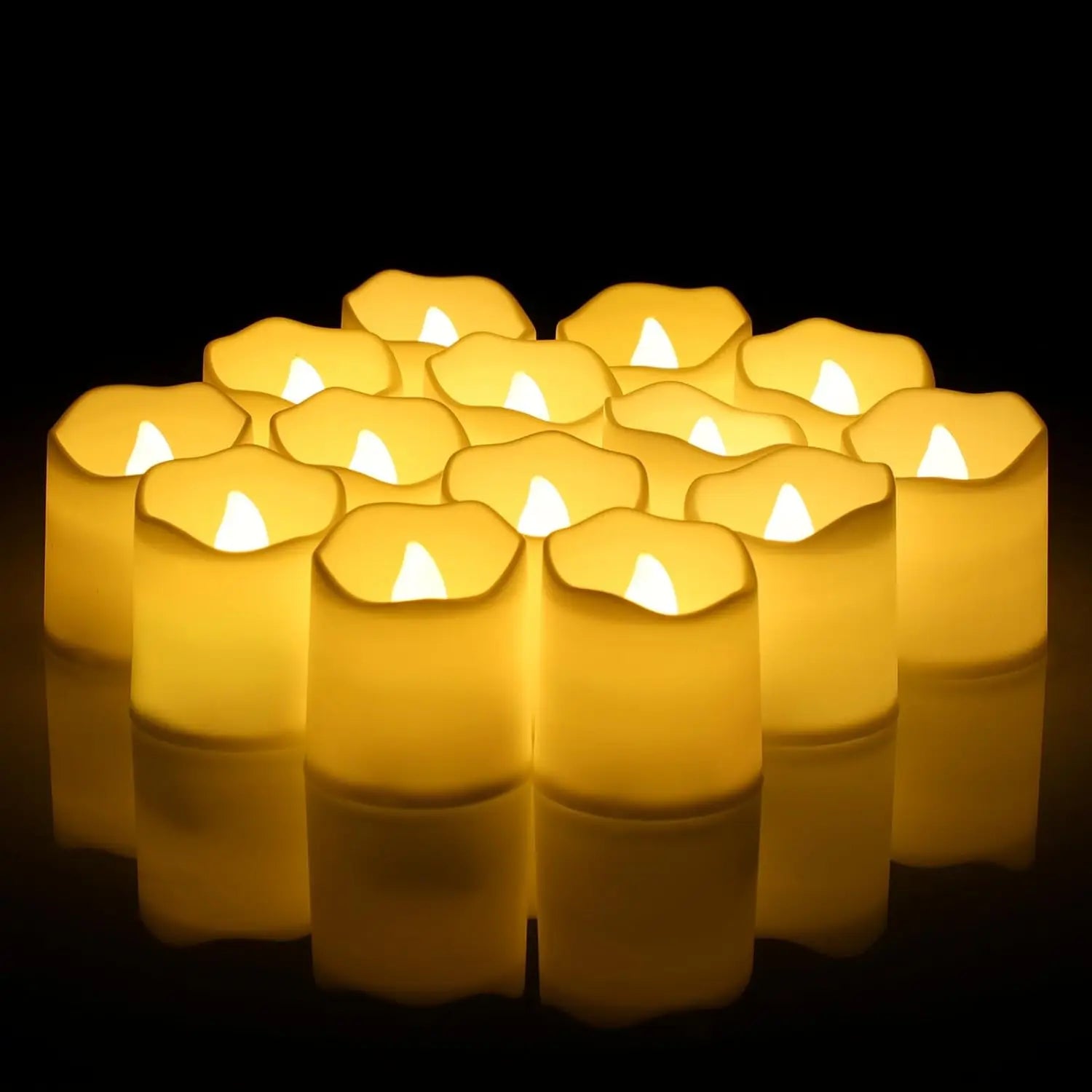 24Pcs Flameless LED Candle Lights Creative Wishing Led Tea Lamp Warm White Halloween Wedding Christmas Decoration Candle Light