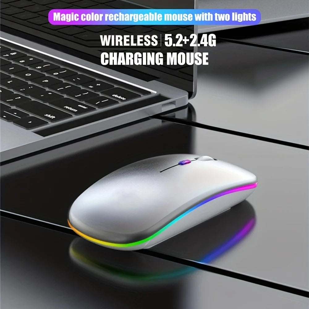 Rechargeable RGB Wireless Mouse, 2.4GHz, 1600 DPI