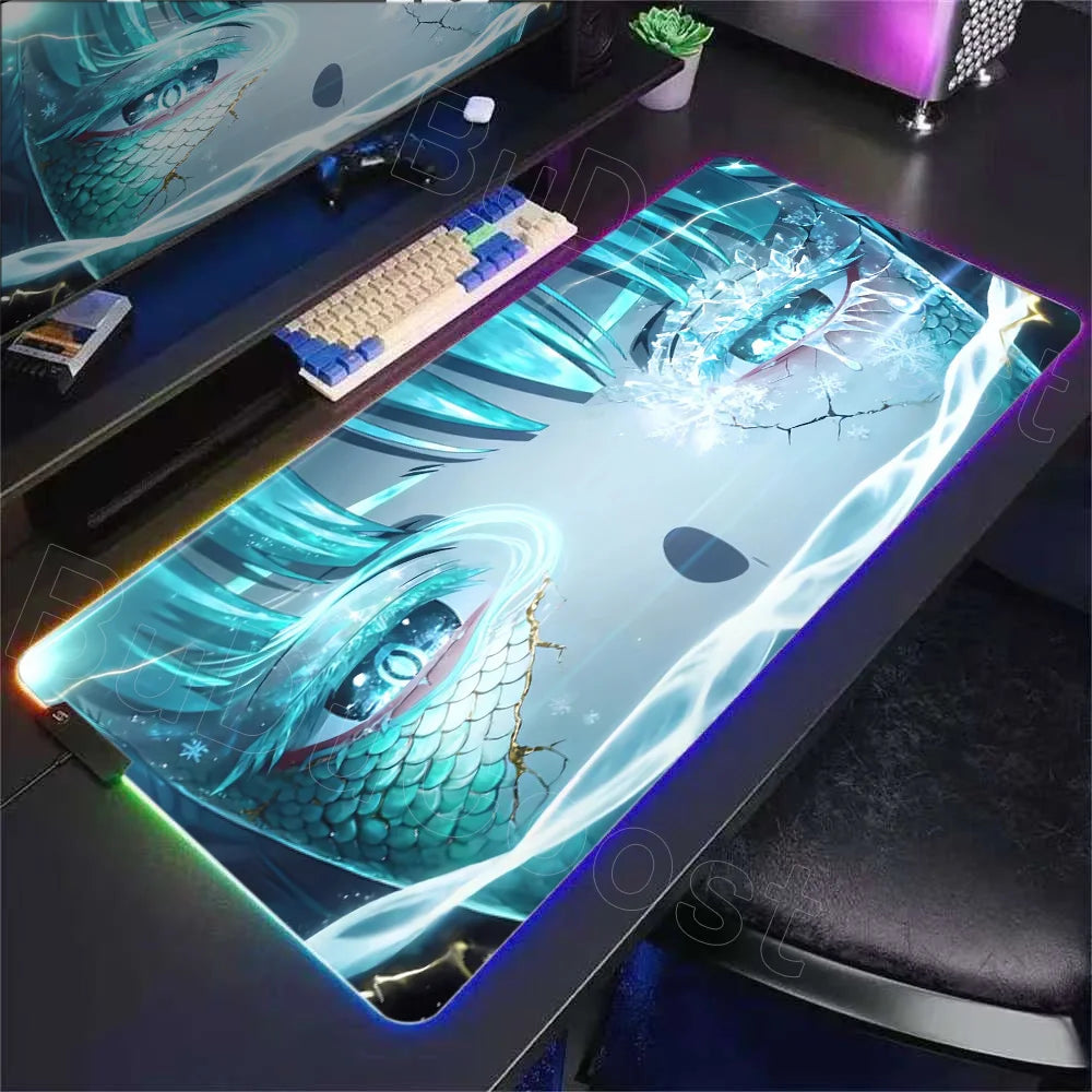 RGB Desk Mat Beautiful Shorekeeper Chisa Anime Large Mouse Pad XXL Wuthering Waves Gaming with Keyboard Area for Office PC Setup