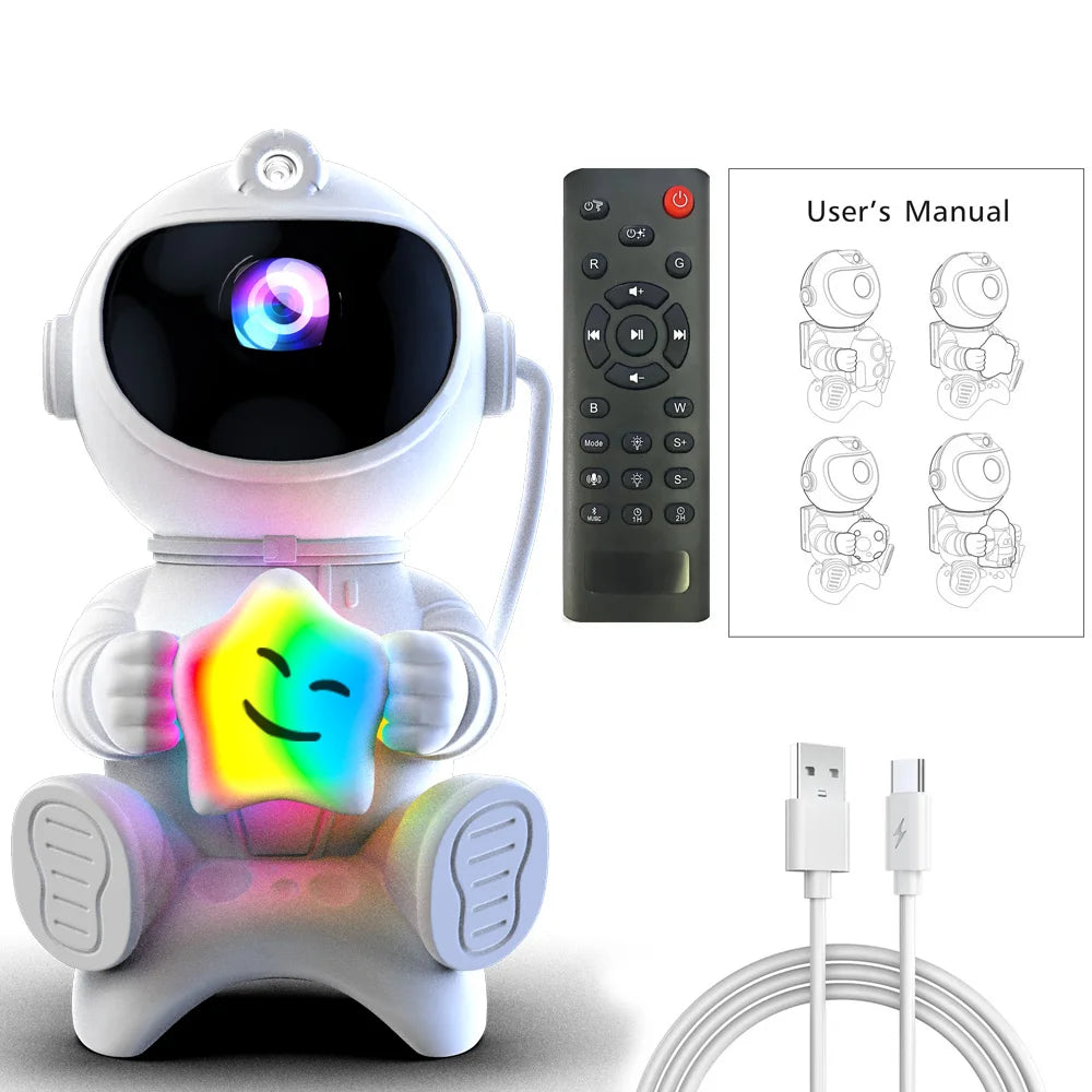 Astronaut Galaxy Projector – Bluetooth Speaker, Night Light
